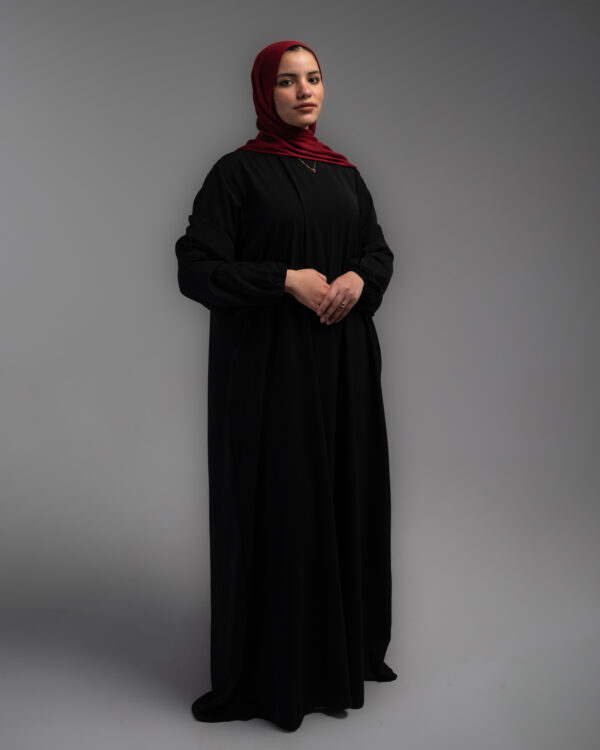 Black Basic Abaya - Image 3